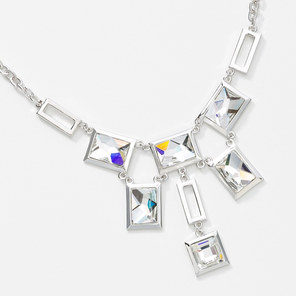 Touchstone by Swarovski “Squared Off Bib Necklace”